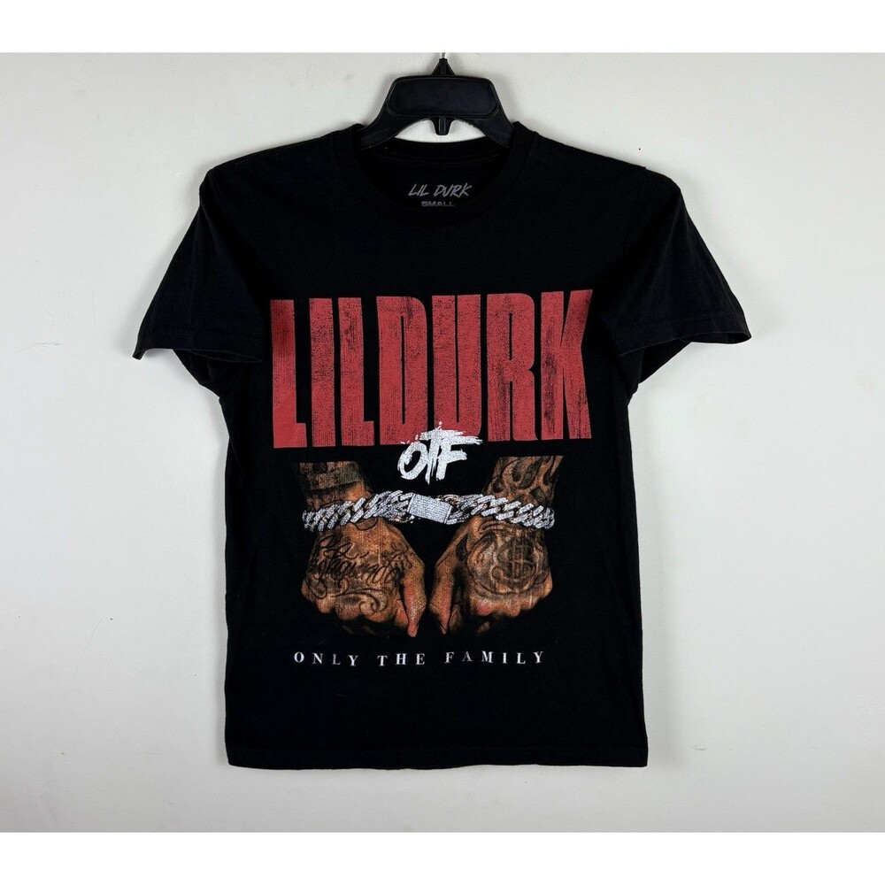 Men’s Lil Durk Big Graphic Rap T-Shirt / Black / Size Small